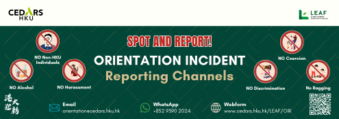 Orientation Incident Reporting Channels